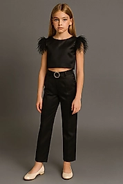 Kız Çocuk Otriş Detaylı İkili Takım