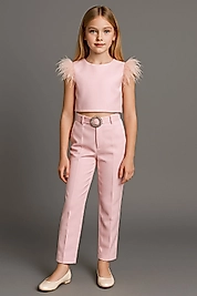 Kız Çocuk Otriş Detaylı İkili Takım