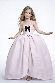 Kız Çocuk Tasarım Fiyonk Detaylı Prenses Elbise