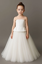 Kız Çocuk Straplez Prenses Elbise