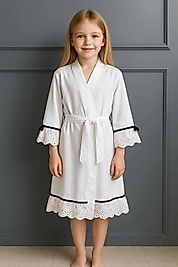 Kız Çocuk Fisto Detaylı Sabahlık